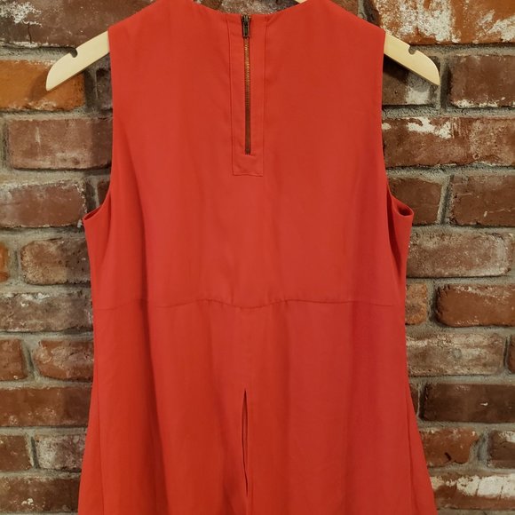 Kenneth Cole Red Flowy Cross Ruffle Tank Top Size S - Picture 4 of 6